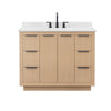 Custom image for Light Straw with Matte Black Trim / Carrara Cultured Marble / No Mirror