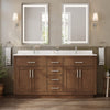 Custom image for Dark Oak with Brushed Nickel Trim / White Cultured Marble / No Mirror