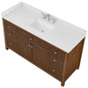 Custom image for Dark Walnut with Brushed Nickel Trim / Giotto Quartz / No Mirror