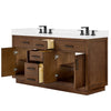 Custom image for Dark Oak with Matte Black Trim / White Cultured Marble / No Mirror