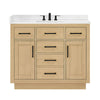 Custom image for Rift Oak with Matte Black Trim / White Cultured Marble / No Mirror