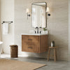 Custom image for Toasted Walnut with Matte Black Trim / Giotto Quartz / No Mirror