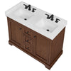 Custom image for Dark Walnut with Matte Black Trim / White Quartz / No Mirror