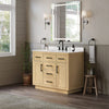 Custom image for Rift Oak with Matte Black Trim / White Cultured Marble / No Mirror