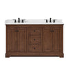 Custom image for Dark Walnut with Matte Black Trim / White Quartz / No Mirror