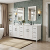 Custom image for White with Matte Black Trim / White Cultured Marble / No Mirror