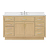Custom image for Rift Oak with Brushed Nickel Trim / Giotto Quartz / No Mirror