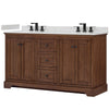 Custom image for Dark Walnut with Matte Black Trim / Carrara Cultured Marble / No Mirror