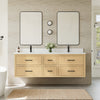 Custom image for Scandinavian Oak with Matte Black Trim / Giotto Quartz / No Mirror