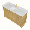 Custom image for Honey Oak with Brushed Gold Trim / Giotto Quartz / No Mirror