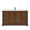 Custom image for Dark Walnut with Matte Black Trim / White Cultured Marble / No Mirror