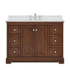 Custom image for Dark Walnut with Polished Chrome Trim / Carrara Cultured Marble / No Mirror