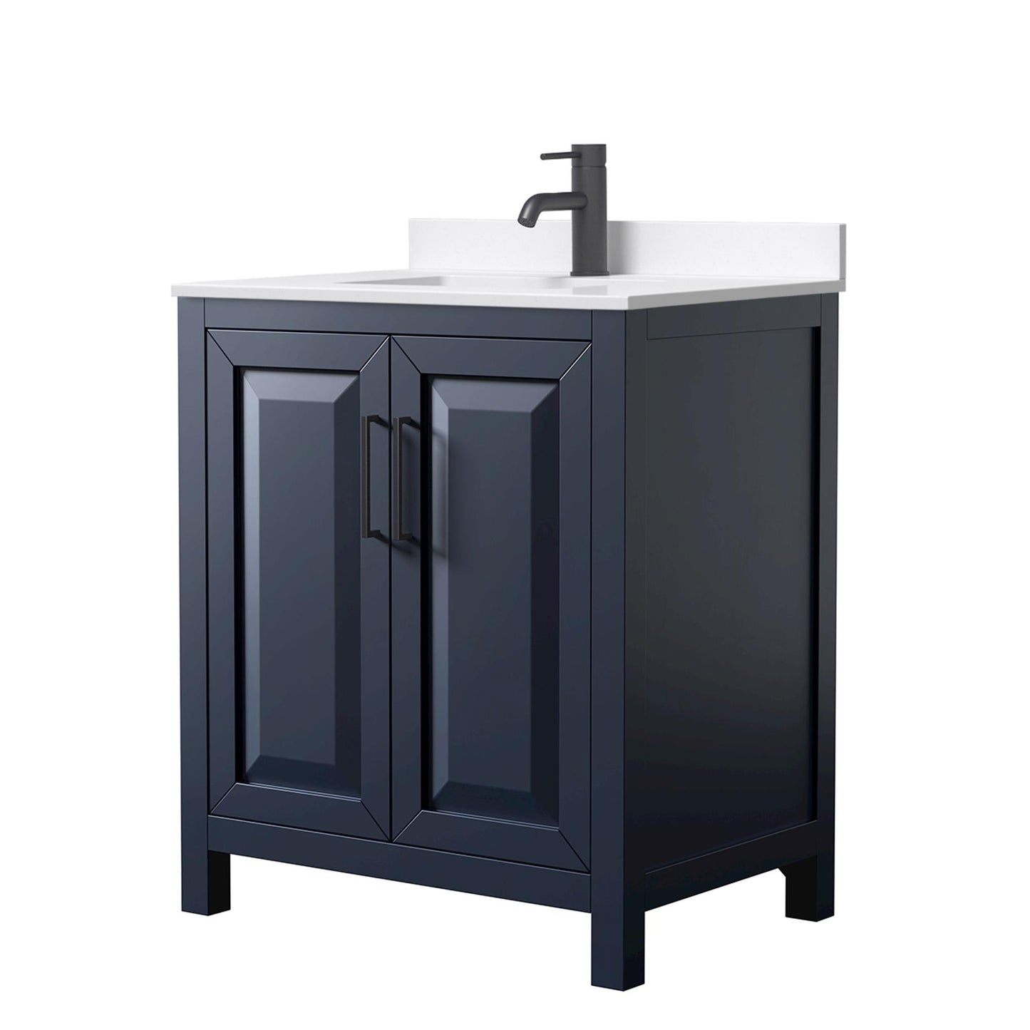 Daria Bathroom Vanity with Countertop 30 inch Single Sink Single hole Faucet Setup
