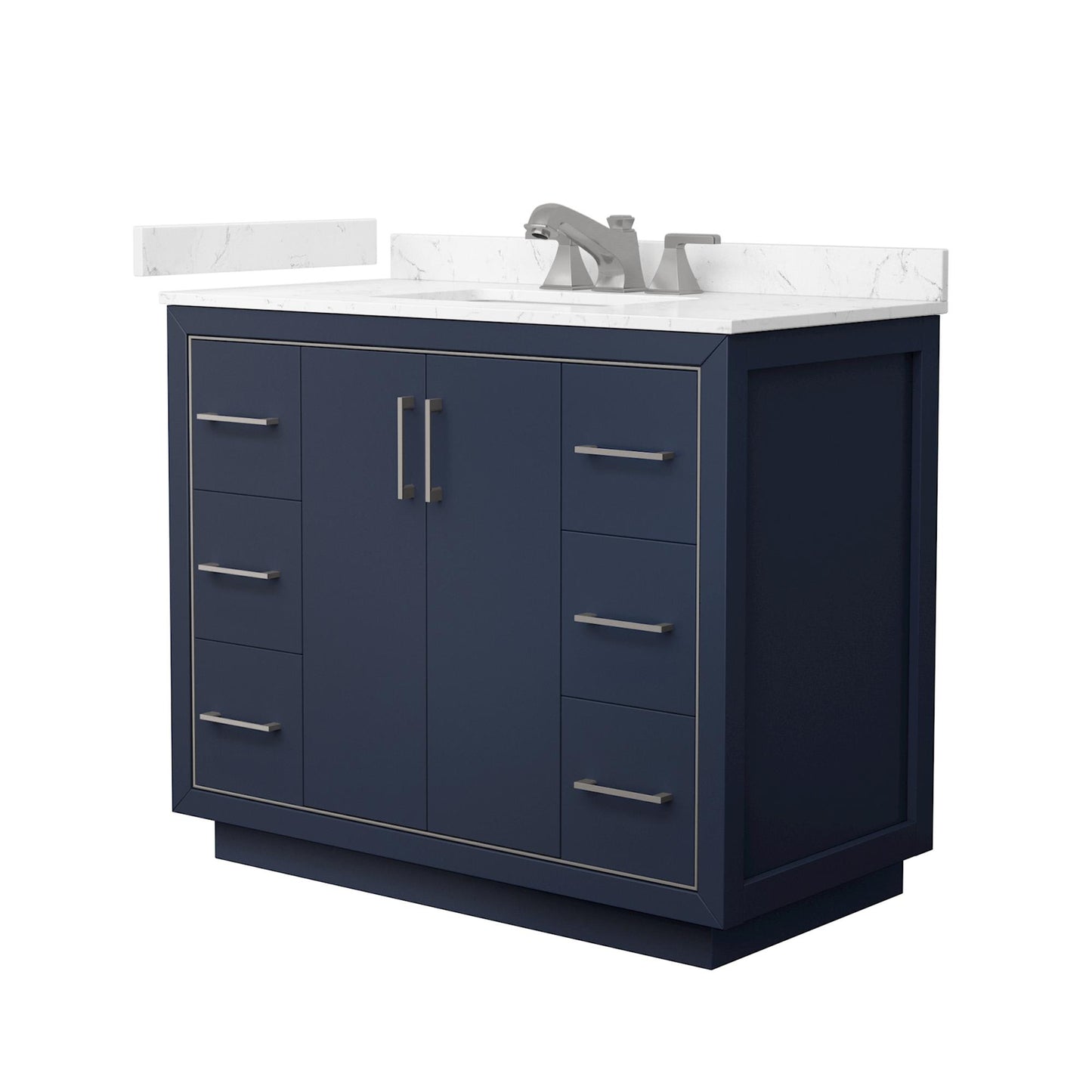 Icon Bathroom Vanity with Countertop 42 inch Single Sink 3-hole Faucet Setup
