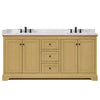Custom image for Honey Oak with Matte Black Trim / Carrara Cultured Marble / No Mirror