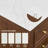 Custom image for Dark Walnut with Matte Black Trim / White Quartz / No Mirror