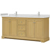 Custom image for Honey Oak with Polished Chrome Trim / Giotto Quartz / No Mirror