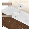 Custom image for Dark Walnut with Matte Black Trim / White Quartz / No Mirror