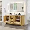 Custom image for Honey Oak with Matte Black Trim / White Cultured Marble / No Mirror