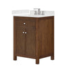 Custom image for Dark Walnut with Brushed Nickel Trim / Carrara Cultured Marble / No Mirror