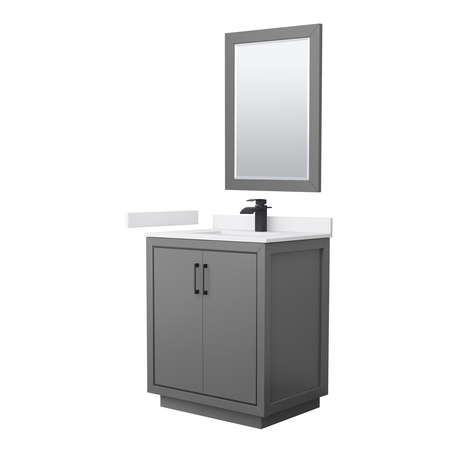 Icon Bathroom Vanity with Countertop 30 inch Single Sink Single hole Faucet Setup