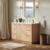 Custom image for Light Straw with Brushed Nickel Trim / White Quartz / No Mirror