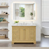 Custom image for Honey Oak with Polished Chrome Trim / Carrara Cultured Marble / No Mirror