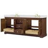 Custom image for Dark Walnut with Brushed Gold Trim / White Quartz / No Mirror