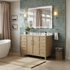 Custom image for White Oak with Brushed Nickel Trim / Carrara Cultured Marble / No Mirror