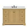 Custom image for Honey Oak with Matte Black Trim / Carrara Cultured Marble / No Mirror
