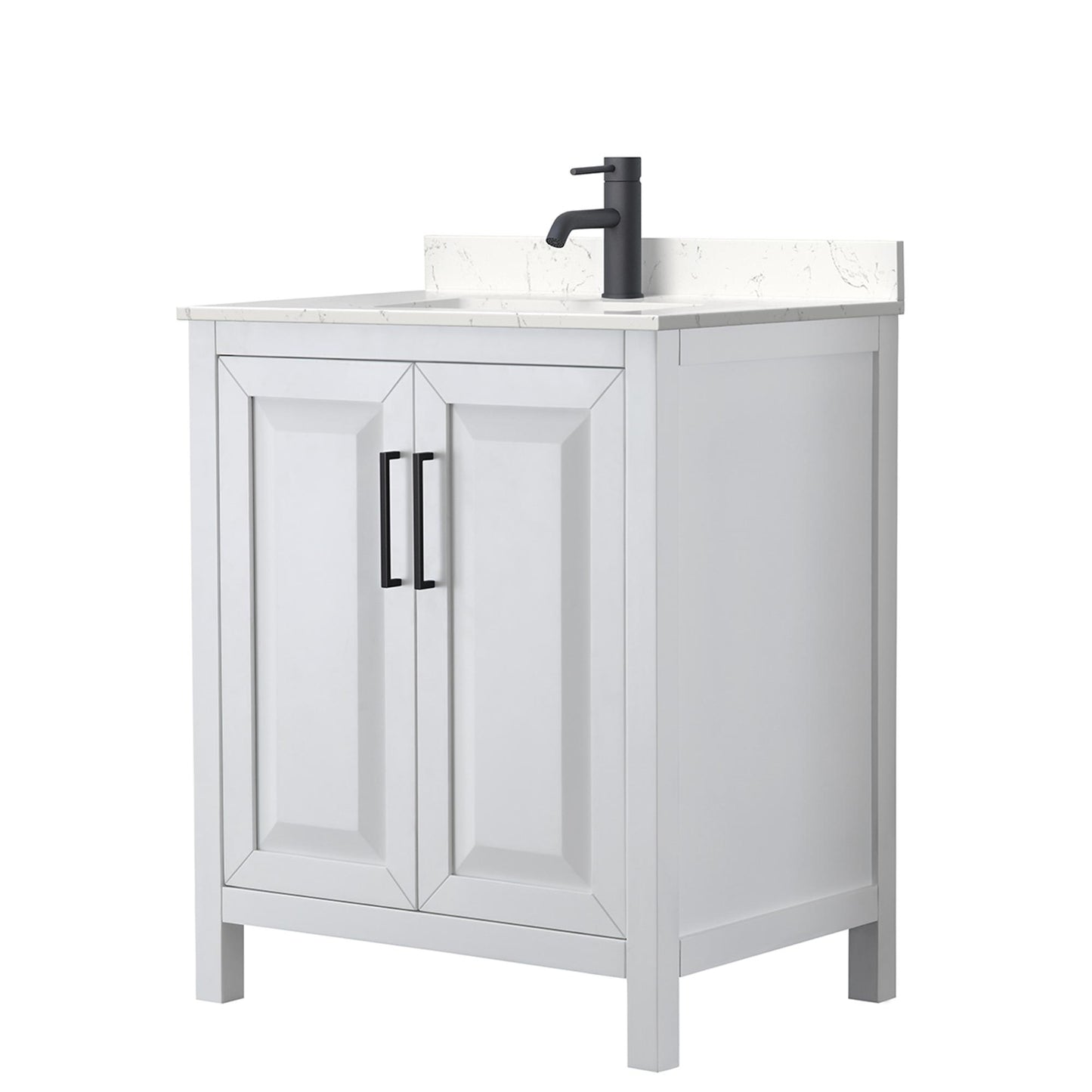 Daria Bathroom Vanity with Countertop 30 inch Single Sink Single hole Faucet Setup