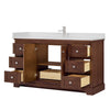Custom image for Dark Walnut with Polished Chrome Trim / White Quartz / No Mirror