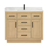 Custom image for Rift Oak with Matte Black Trim / White Quartz / No Mirror