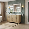 Custom image for White Oak with Matte Black Trim / White Quartz / No Mirror