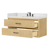 Custom image for Scandinavian Oak with Matte Black Trim / Giotto Quartz / No Mirror