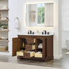 Custom image for Dark Walnut with Matte Black Trim / Giotto Quartz / No Mirror