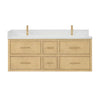Custom image for Scandinavian Oak with Satin Bronze Trim / Giotto Quartz / No Mirror