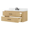 Custom image for Scandinavian Oak with Matte Black Trim / White Quartz / No Mirror
