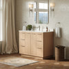 Custom image for Light Straw with Brushed Nickel Trim / White Cultured Marble / No Mirror