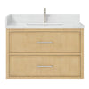 Custom image for Scandinavian Oak with Brushed Nickel Trim / Giotto Quartz / No Mirror