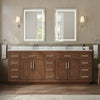 Custom image for Dark Oak with Brushed Nickel Trim / Giotto Quartz / No Mirror