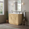 Custom image for Rift Oak with Brushed Nickel Trim / White Cultured Marble / No Mirror