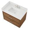 Custom image for Toasted Walnut with Brushed Nickel Trim / Giotto Quartz / No Mirror
