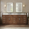 Custom image for Dark Oak with Brushed Nickel Trim / White Quartz / No Mirror