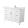 Custom image for White with Brushed Nickel Trim / Giotto Quartz / No Mirror