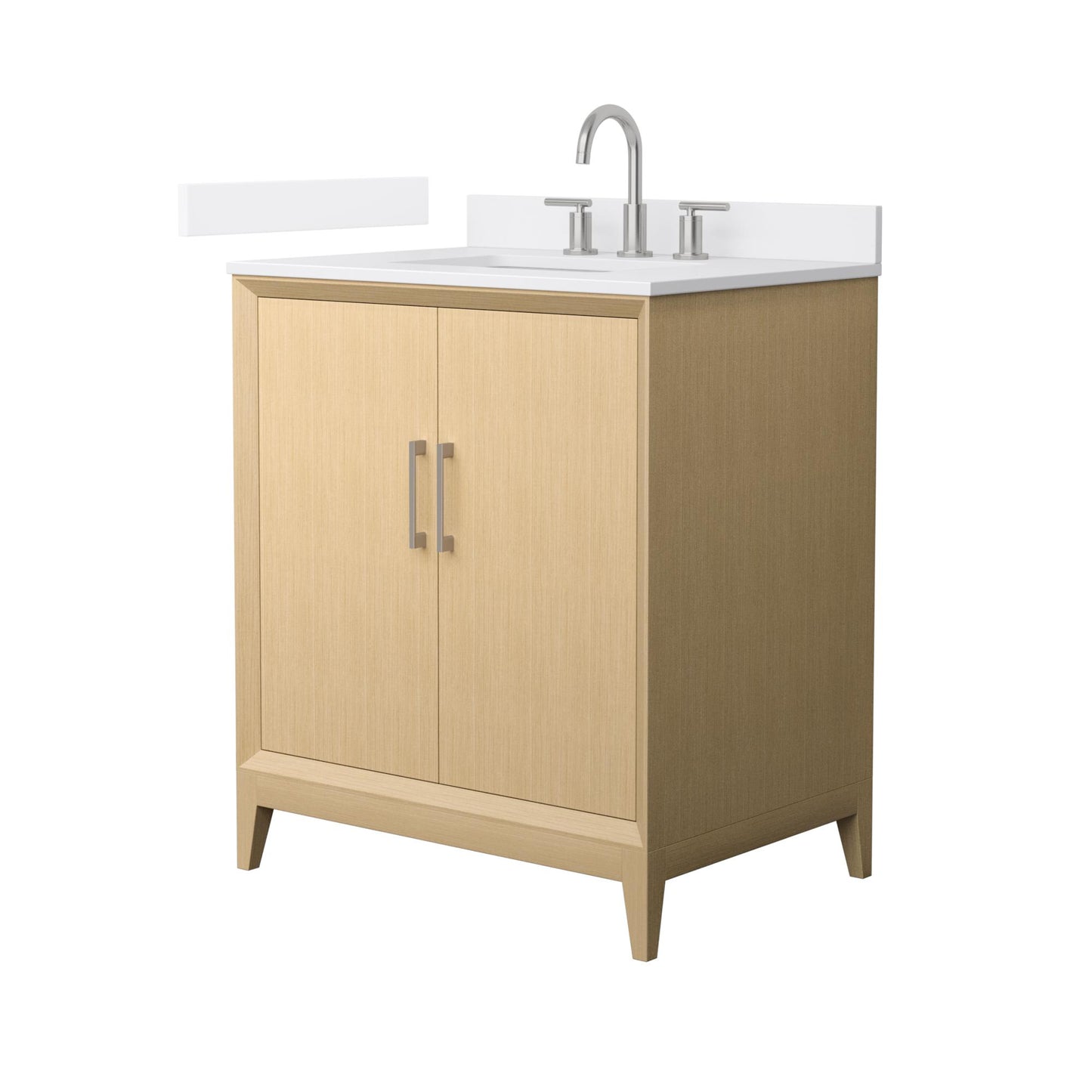 Janna Bathroom Vanity with Countertop 30 inch Single Sink 3-hole Faucet Setup