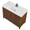 Custom image for Dark Walnut with Matte Black Trim / White Quartz / No Mirror