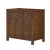 Custom image for Dark Walnut with Brushed Gold Trim / No Mirror