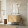 Custom image for Scandinavian Oak with Brushed Nickel Trim / Giotto Quartz / No Mirror