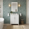 Custom image for White with Brushed Nickel Trim / White Cultured Marble / No Mirror